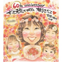 感動の還暦プレゼント！豪華な似顔絵アートでお祝いしよう 特別な贈り物にぴったり！古希を迎える祖父母に贈る、思い出に残る似顔絵ギフト 大切な家族への誕生日プレゼントに！ 年齢を重ねるごとに愛おしさが増す