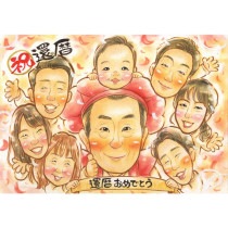 感動の瞬間を永遠に！還暦記念に贈る手書き似顔絵プレゼント 60歳の誕生日を彩る特別な贈り物！似顔絵とともに迎える還暦祝い 世界にひとつだけのプレゼント！60歳のお祝いにぴったりな手書き似顔絵ギフト 還
