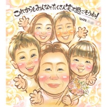 家族愛あふれる特別な贈り物！写真から描いた似顔絵で想いを伝えよう 年代を超えて喜ばれる！30代から60代までの誕生日や退職祝いに最適な似顔絵ギフト 家族へのスペシャルなプレゼント！祖父母や両親のための