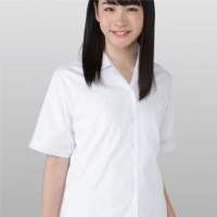 スクールシャツ（女子/半袖/女子/学生/開衿/ブラウス/形態安定/白/左胸ポケット）