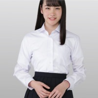 スクールブラウス（女子/長袖/丸衿/ブラウス/形態安定/白/左胸ポケット）
