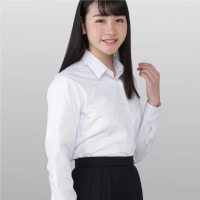 スクールシャツ（女子/長袖/女子/角衿/ブラウス/形態安定/白/左胸ポケット）