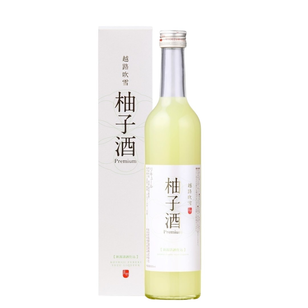 (産地直送)越路吹雪 柚子酒 プレミアム 500ml 高野酒造 贅沢に柚子果汁を使用した新潟清酒仕込みのプレミアムリキュール  新潟 日本酒 ゆず ゆず酒 柚子酒 ロック ストレート ソーダ割り カクテルベース デザート にもおすすめ