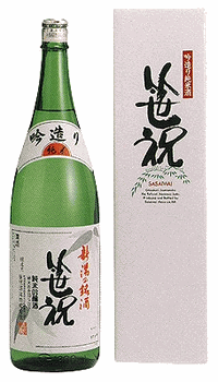 笹祝　吟造り純米酒（純米吟醸）1800ml×6本<br>笹祝酒造【取り寄せ商品】