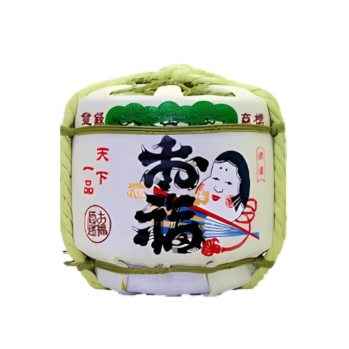 越後 お福正宗 上撰 本醸造 菰樽(こもだる) 300ml クリアケース入り ミニ樽 酒樽 鏡開き不可