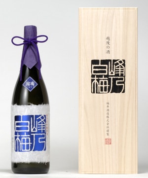 峰乃白梅  瑠璃  純米大吟醸原酒<BR>純米大吟醸  1800ｍｌ【お取り寄せ】
