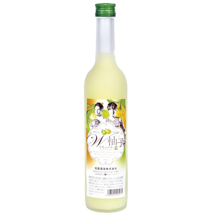 越乃柏露 Ｗ柚子（ダブルゆず）500ml　柏露酒造 新潟アルビレックスＢＢラベル