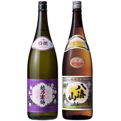 越乃寒梅 特撰 吟醸 1.8Lと八海山 普通酒 1.8L日本酒 2本 飲み比べセット 日本酒  