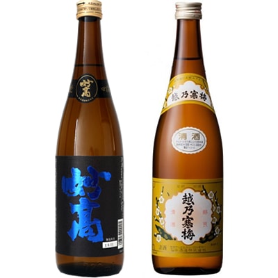 妙高 旨口四段 720ml と 越乃寒梅 白ラベル 720ml 