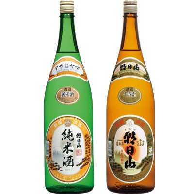 朝日山 純米酒 1.8Lと朝日山 千寿盃 1.8L