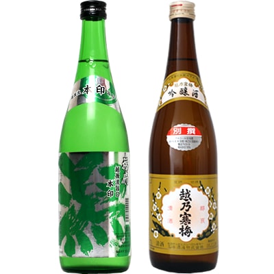 越後流旨口 潟 本醸造 720ml と 越乃寒梅 別撰 吟醸 720ml 