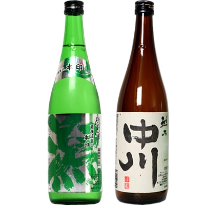 越後流旨口 潟 本醸造 720ml と 越乃中川 720ml 