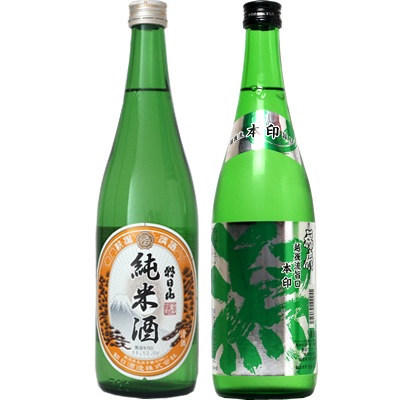 朝日山 純米酒 720ml と 越後流旨口 潟 本醸造 720ml 
