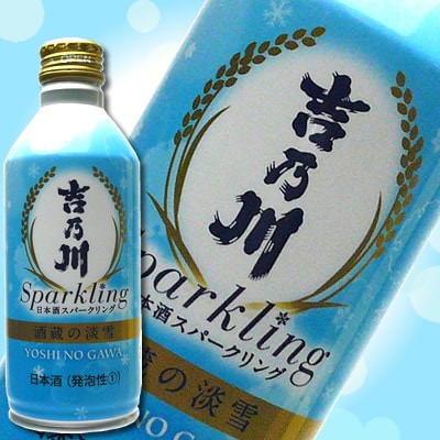 吉乃川 酒蔵の淡雪300ml スパークリング 発泡性　スリムボトル缶