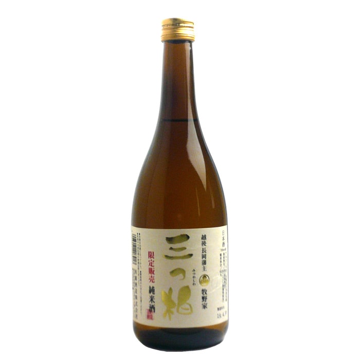 (終売)越後長岡藩主牧野家 三つ柏 純米酒 720ml 柏露酒造