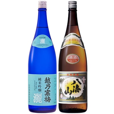 越乃寒梅 灑 純米吟醸 1.8Lと八海山 普通酒 1.8L