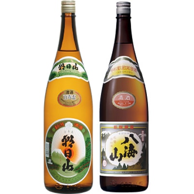朝日山 百寿盃 1.8Lと八海山 普通酒 1.8L