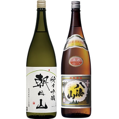 朝日山 純米吟醸 1.8Lと八海山 普通酒 1.8L