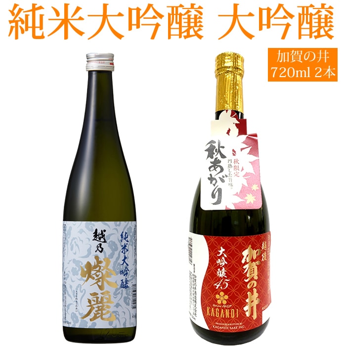 加賀の井酒造 大吟醸 純米大吟醸 飲み比べ セット 越乃燦麗 加賀の井 秋あがり 720ml2本