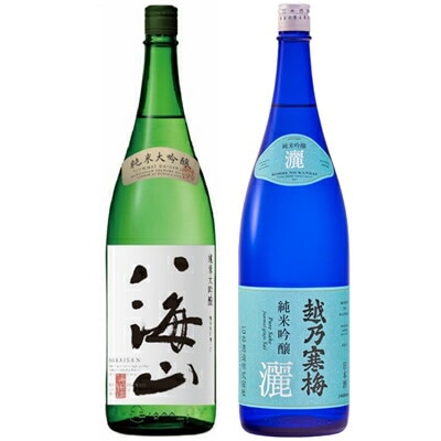 八海山 純米大吟醸 1800ml と 越乃寒梅 灑 純米吟醸 1800ml 日本酒 飲み比べ ギフト 贈り
