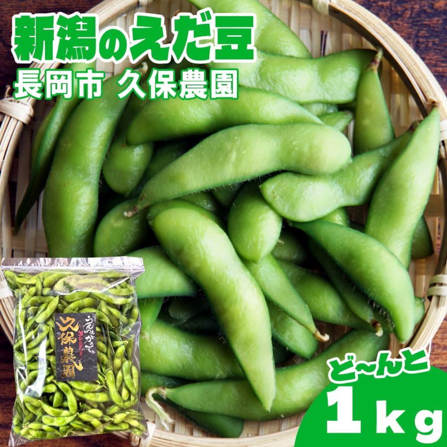 新潟県長岡産 枝豆１ｋｇ 久保農園 ※発送後5日をめどにお召し上がりください