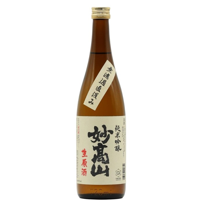 冬季限定商品 妙高山 純米吟醸  無濾過直汲み生原酒 720ml 妙高酒造 日本酒 しぼりたて 新酒 しぼりたてのお酒をそのまま瓶詰 できたて直汲み 純米吟醸酒