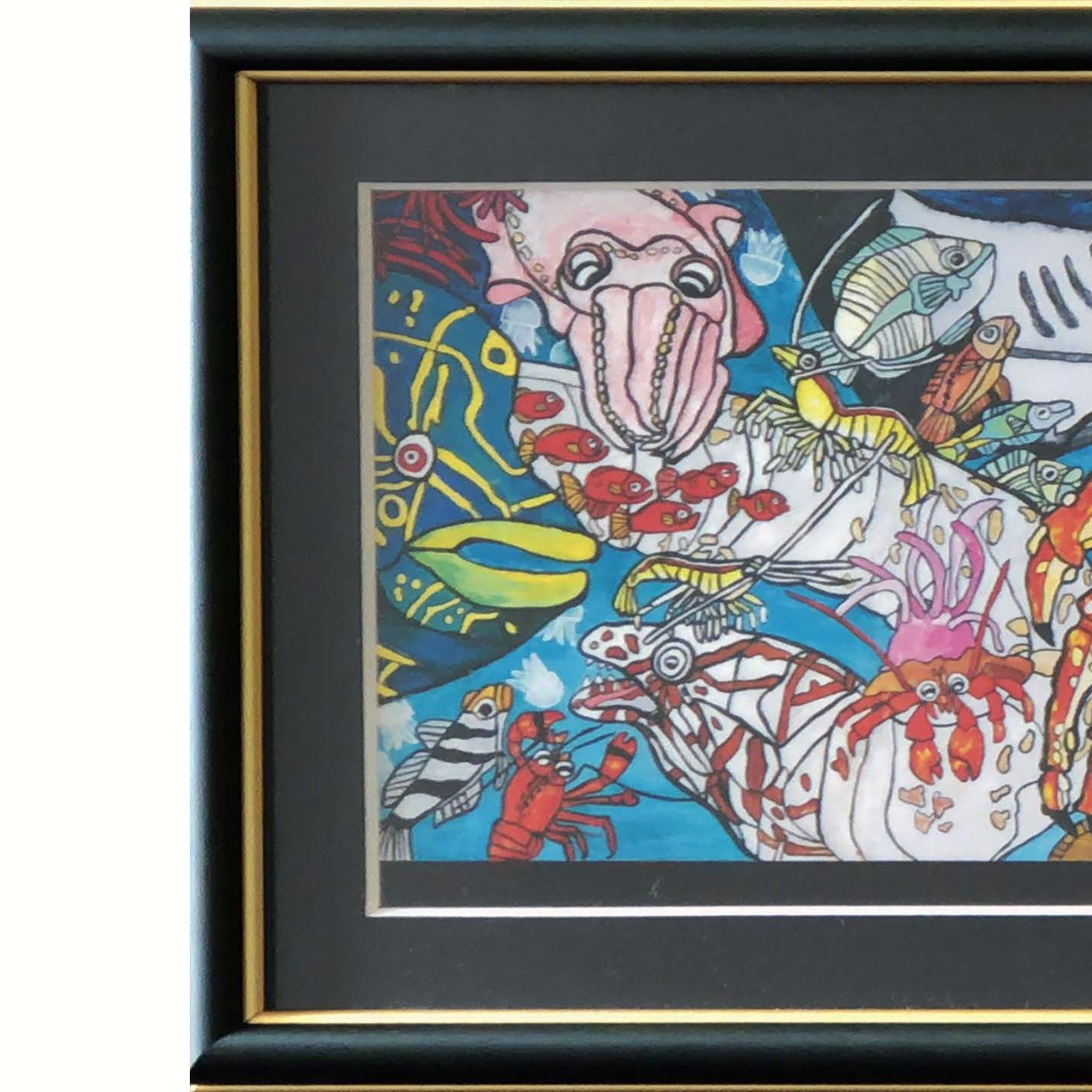 石村嘉成 海の中の仲間5枚 額装 | アートグッズ | 新居浜いいもの市場