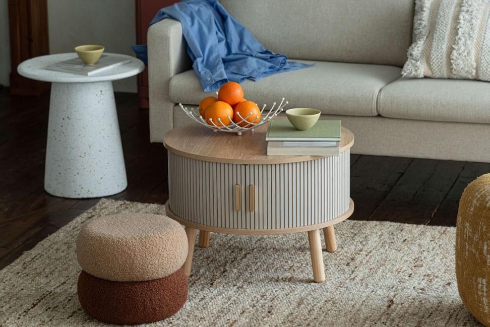 LIGNO（リグノ）｜ラウンドストレージテーブル