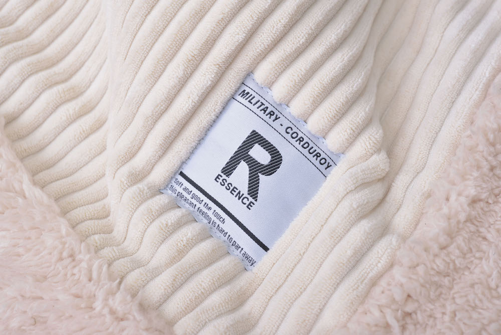 薄掛け こたつ布団単品 正方形 Corduroy(コーデュロイ) 約190×190cm（ホワイト）