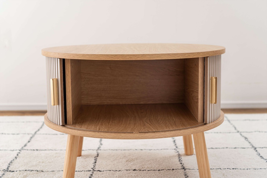 LIGNO（リグノ）｜ラウンドストレージテーブル
