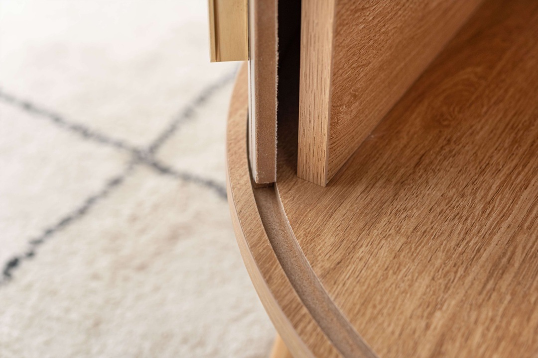 LIGNO（リグノ）｜ラウンドストレージテーブル