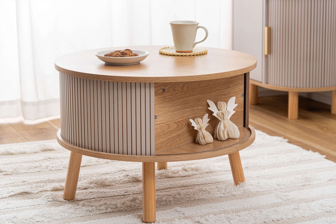 LIGNO（リグノ）｜ラウンドストレージテーブル