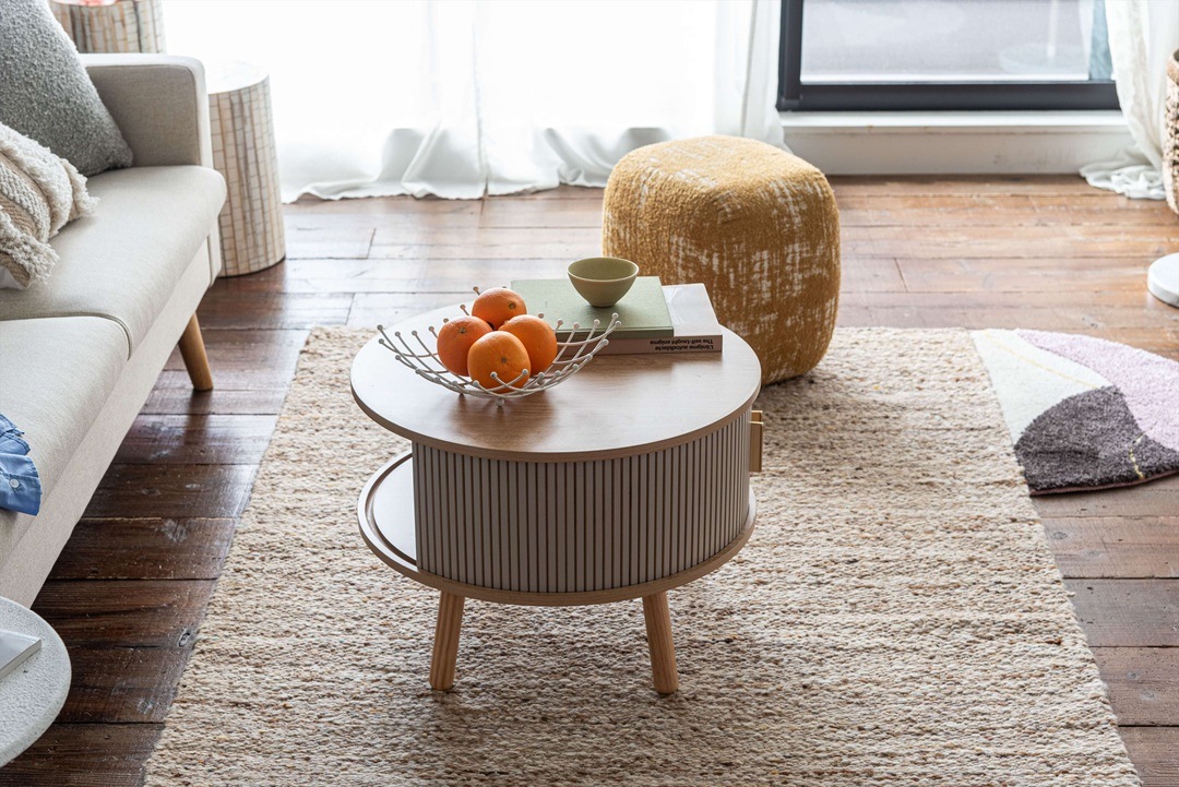 LIGNO（リグノ）｜ラウンドストレージテーブル