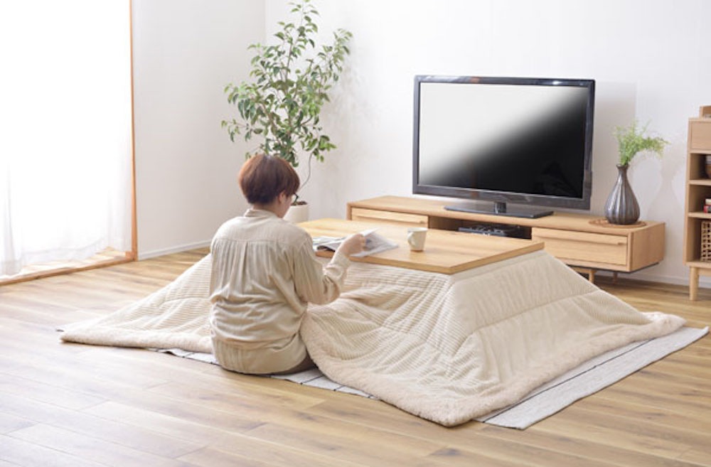 薄掛け こたつ布団単品 正方形 Corduroy(コーデュロイ) 約190×190cm（ベージュ）