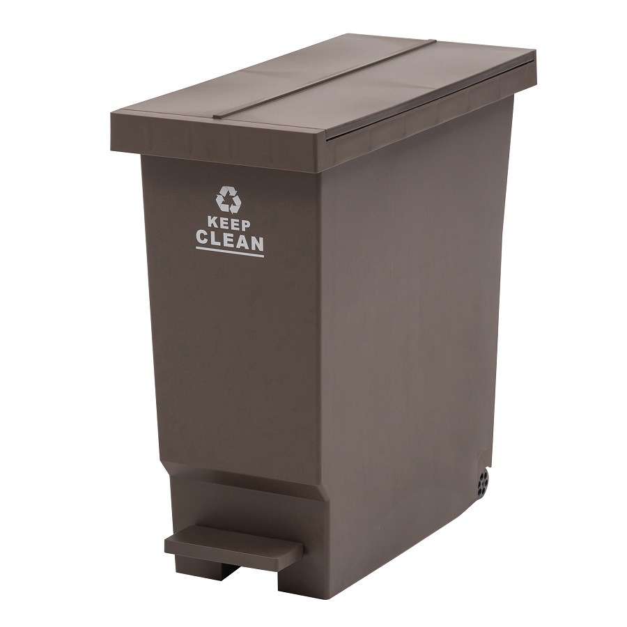 【送料無料】バタフライオープンダストボックス　３２L コンパクトゴミ箱　【ブラウン】