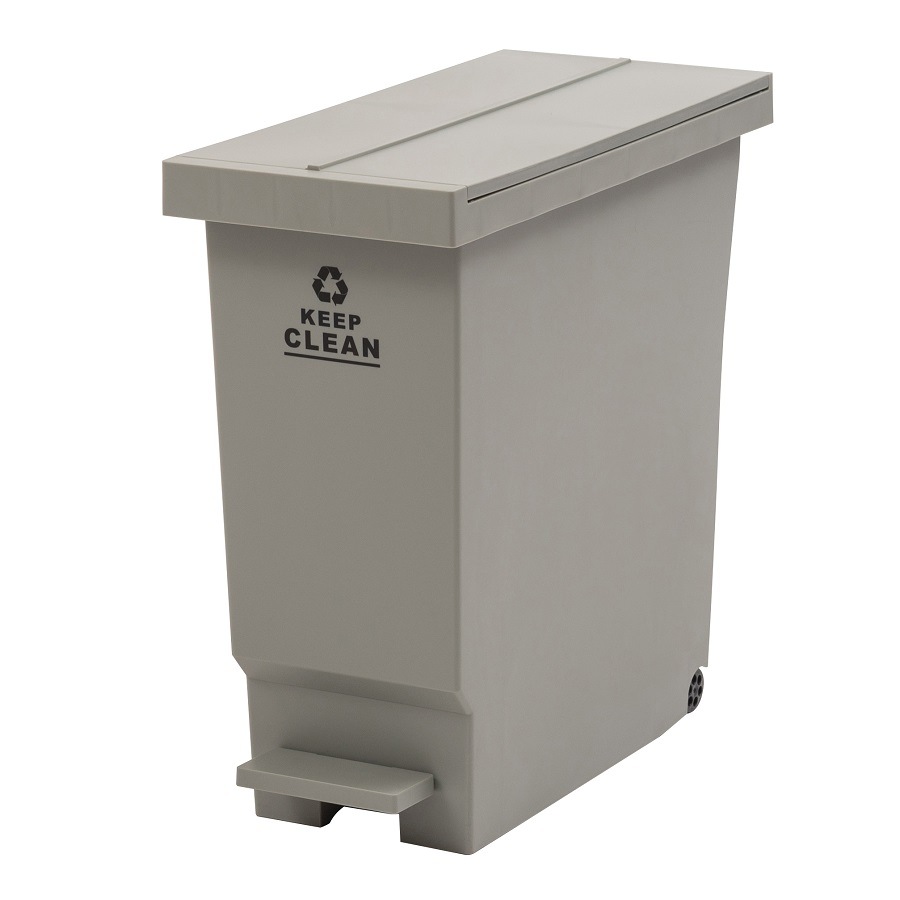 【送料無料】バタフライオープンダストボックス 32L コンパクトゴミ箱 【グレー】