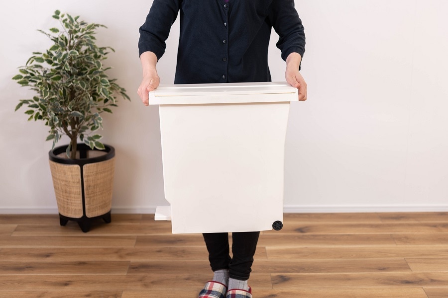 【送料無料】バタフライオープンダストボックス 32L コンパクトゴミ箱 【グレー】