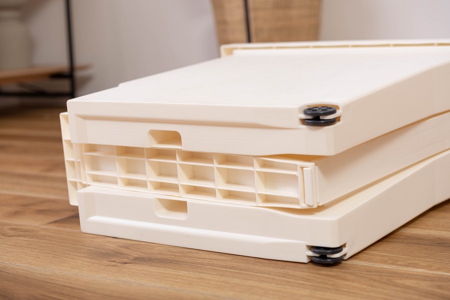 【送料無料】バタフライオープンダストボックス 32L コンパクトゴミ箱 【グレー】