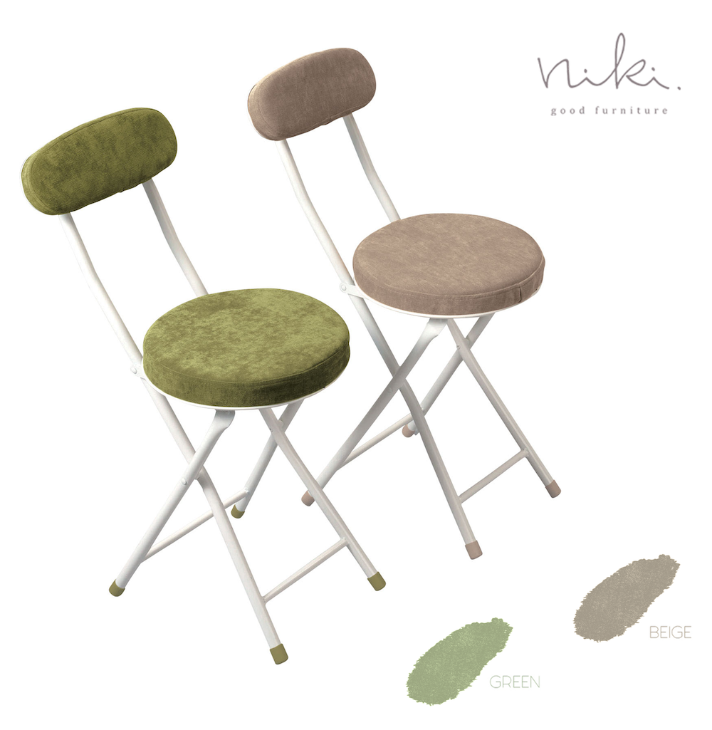 カラフルな折りたたみ「ロンダチェア」おしゃれな北欧カラーの折り畳みチェア