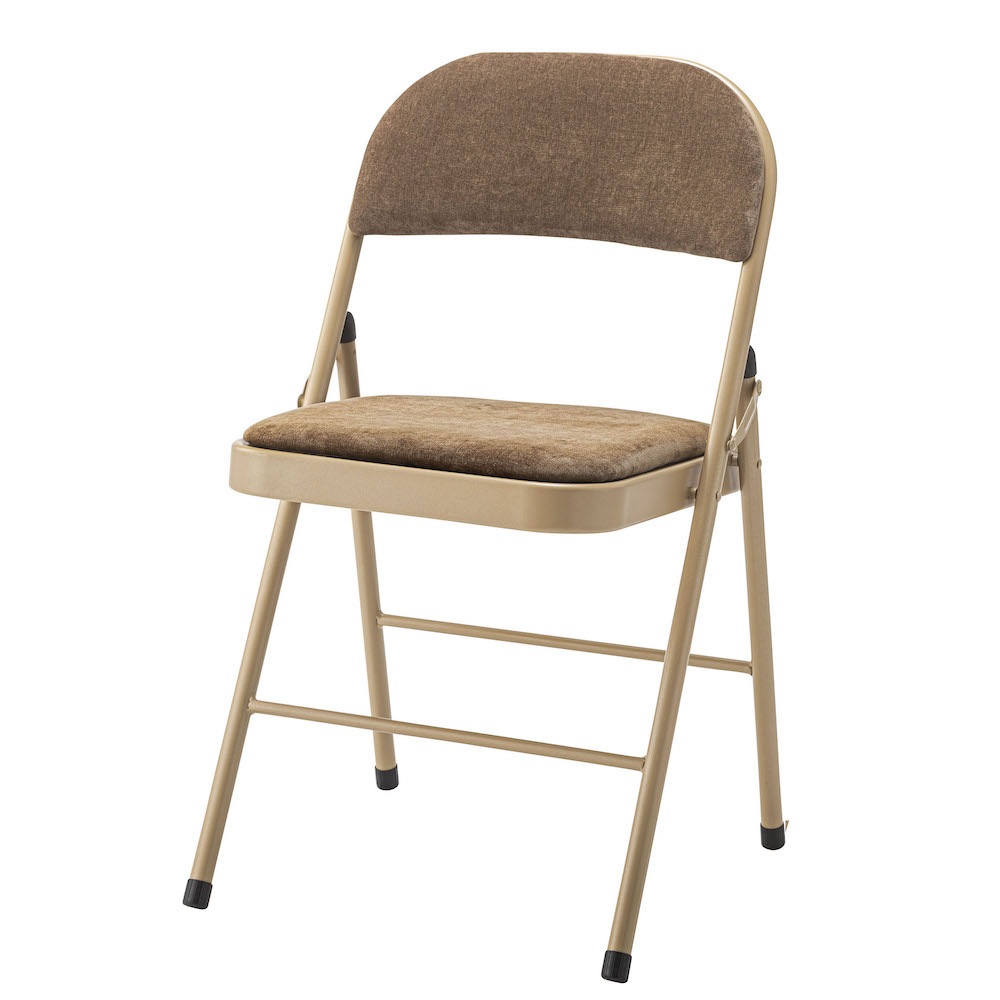 「フォールディングチェア」上品な色合いのスチールと高級感を感じるベロア調の生地 おしゃれな北欧カラーのカラフルな折りたたみ椅子【入荷次第の発送になります】