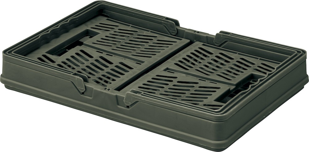 折りたたみバスケットハンドル付「スタッチボックス 」 積み重ね◎アウトドアや収納に♪S