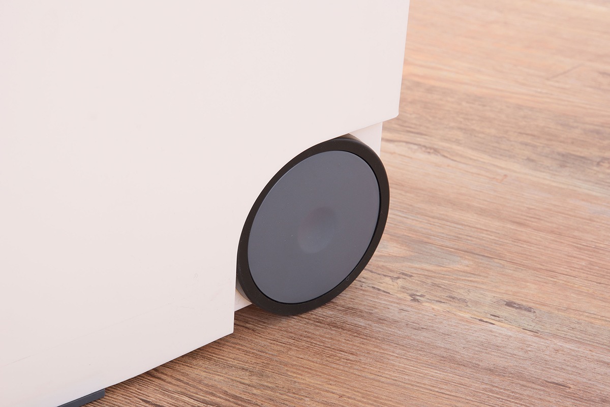 【スライドペダルペール45L】大き目の車輪がかわいい♪大きなキャスター付きでフットペダル開閉、スライドロックもできるおしゃれなごみ箱・ダストボックス