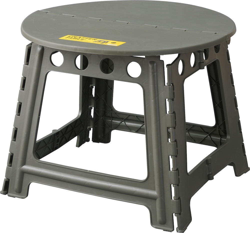 折りたたみ丸テーブル コンパクトに折りたたみ可能で持ち運びらくらく♪折りたたみテーブル アウトドア・BBQ・キャンプに キャンプ用品 室内 屋内 レジャー ビーチ クラフターテーブル