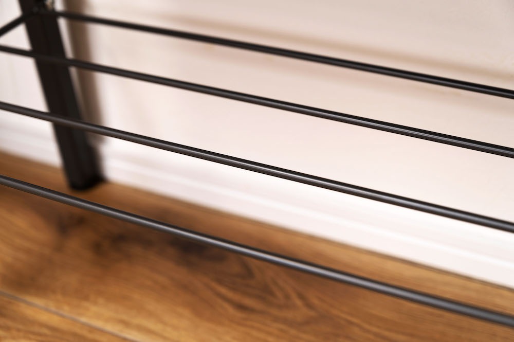 クロスレザー×スチールの棚板付き【バベルスツール】BLACK(ブラック)送料無料 niki.