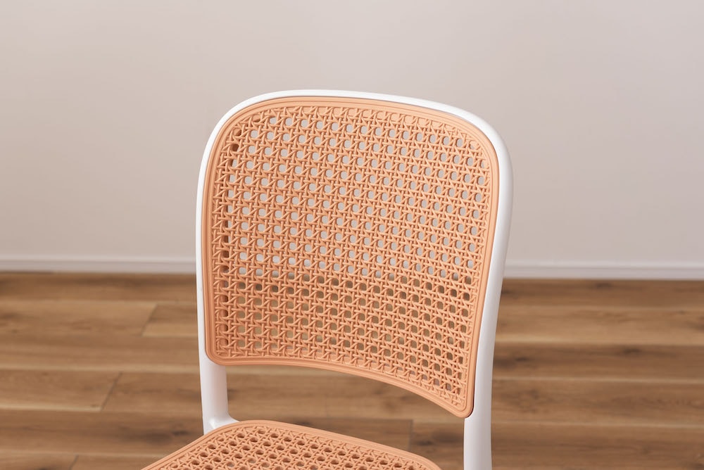 ラタン調のデザイン『グレイスチェア』スタッキング可能で重ねて収納できる軽量チェア [まとめ買いで最大10%OFF対象商品]送料無料