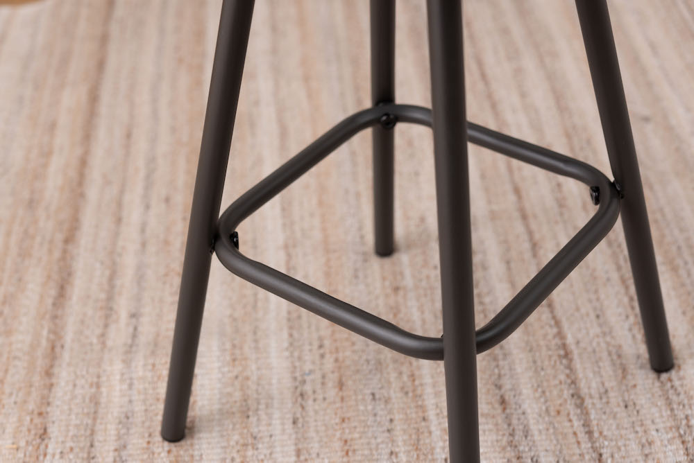 高級感のあるコーデュロイと本革でコンパクトな使い勝手抜群のスツール【benko】