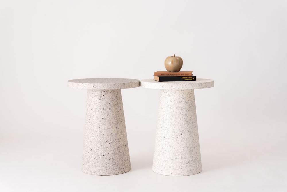 待望の再入荷！！！テラゾー柄サイドテーブル「marble-マーブル-」　ベッドサイド・リビングに。韓国インテリア石のテーブル