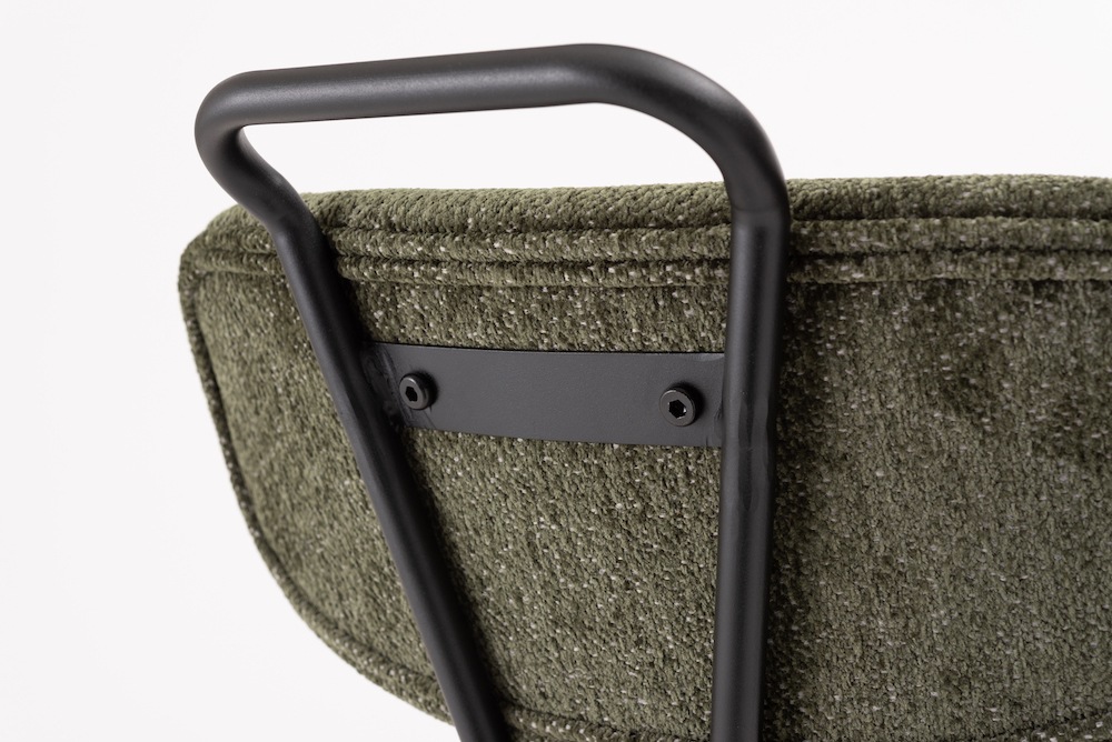 温かみのある３カラー「across chair」　背面クロスのシンプルなインダストリアルチェア