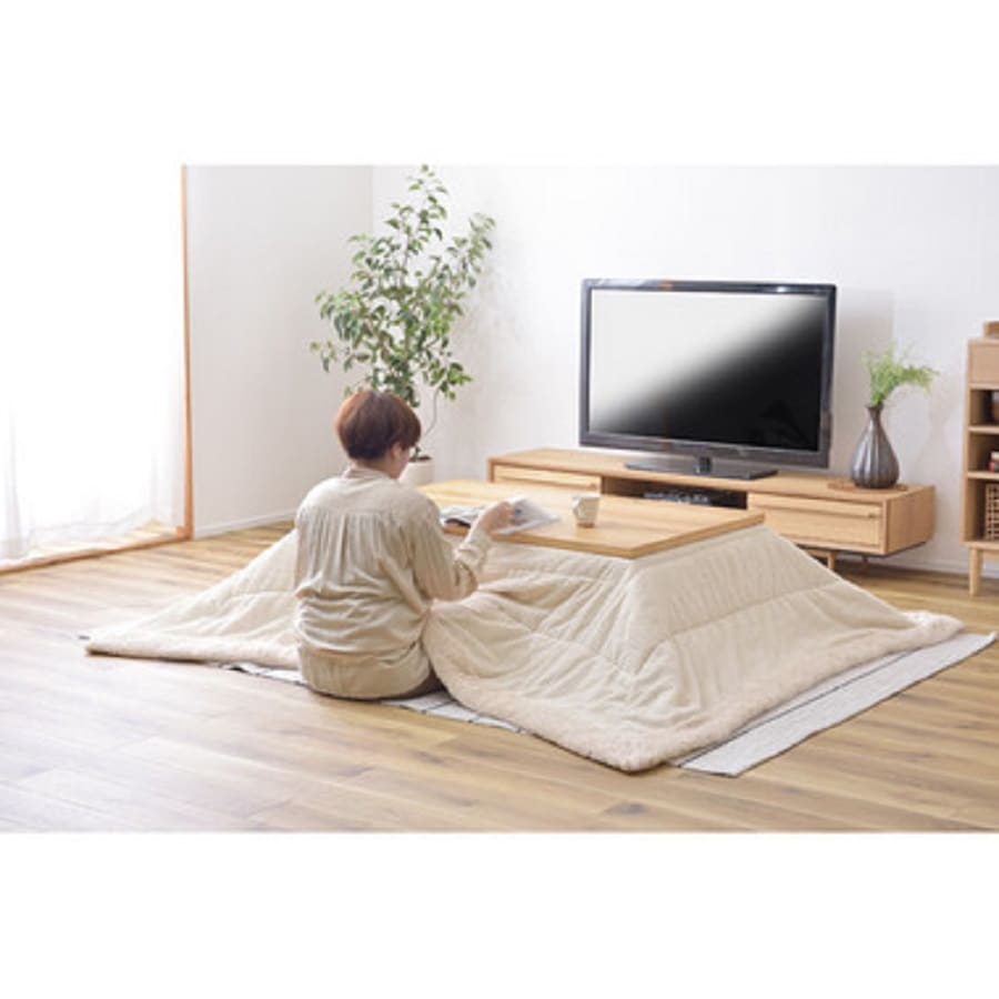 コーデュロイ　ボア　薄掛コタツ布団 　正方形　　KK-141BE