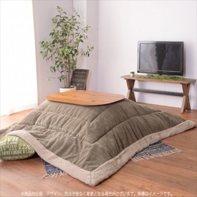 コーデュロイ　ボア　薄掛コタツ布団 　正方形　　KK-141BE